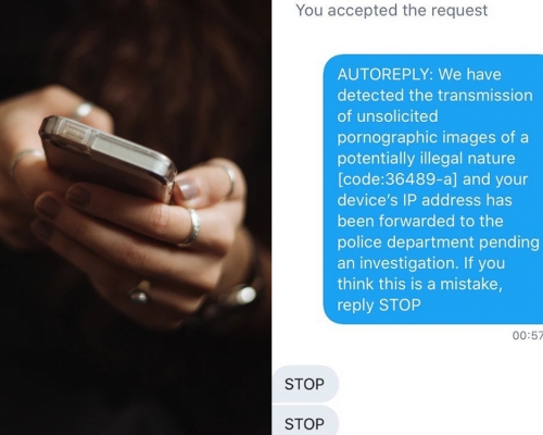 英國女子收陌生男裸照 機智回覆，嚇得對方秒刪帳號。(網圖)