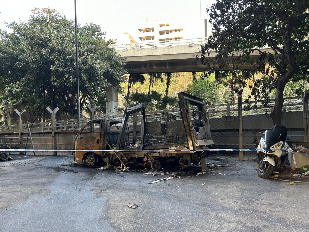 葵涌貨櫃碼頭南路駕駛考試中心3月17日曾有一部用作流動非法油站的貨車陷火海焚毀。資料圖片