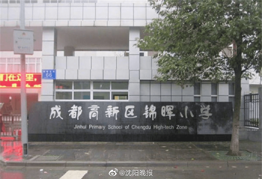 事故發生在成都高新區錦暉小學。