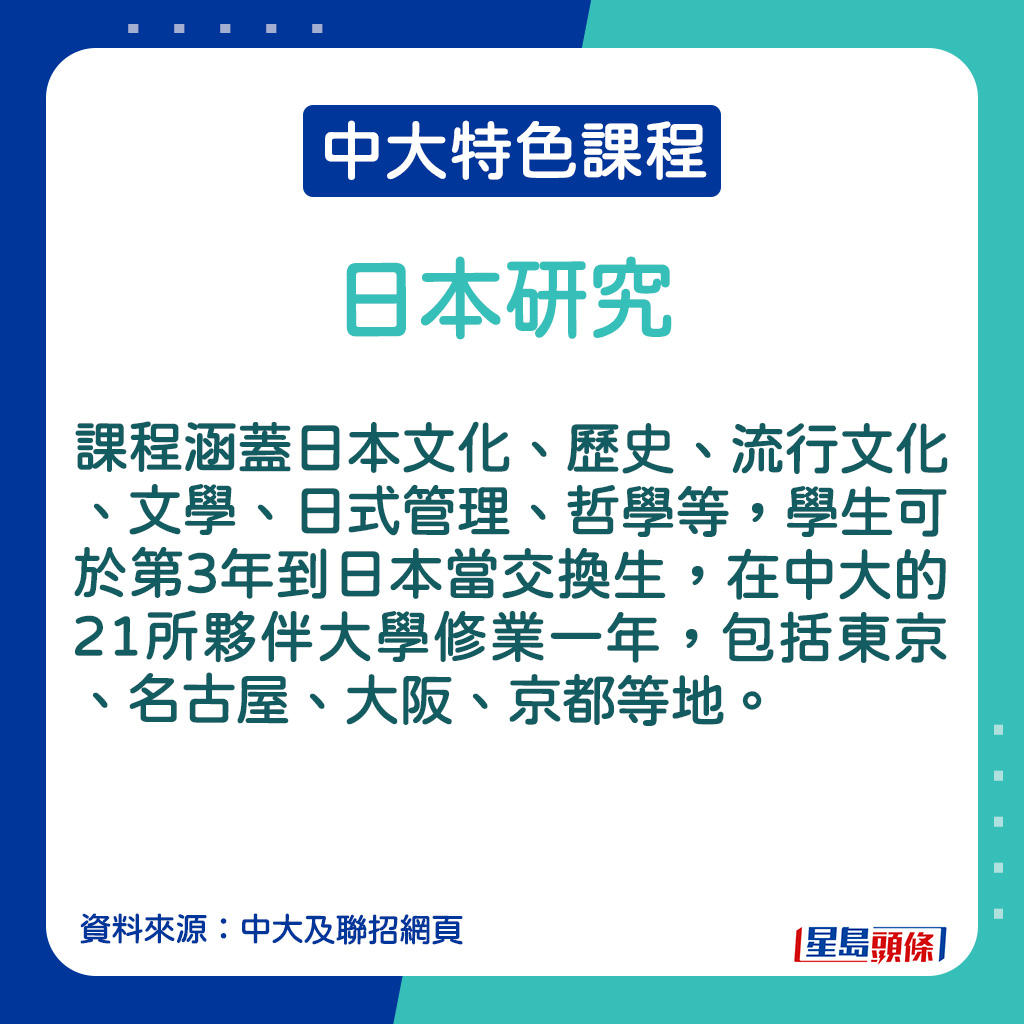 日本研究的課程簡介。