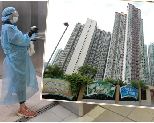 屯門倚嶺南庭（小圖）一舉添4名居民確診。資料圖片 