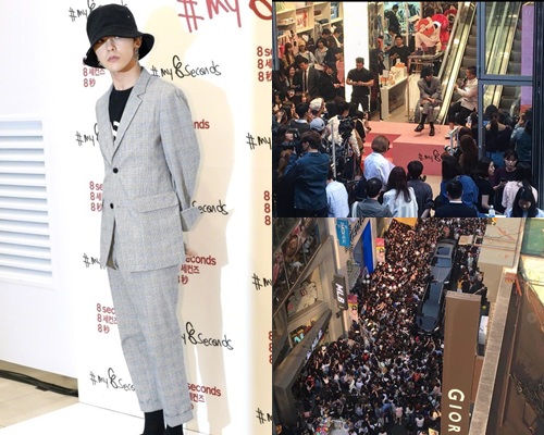 明洞店外內都逼爆人群。