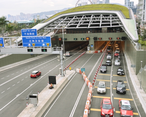 中環灣仔繞道第二階段將於周日早上7時通車。資料圖片