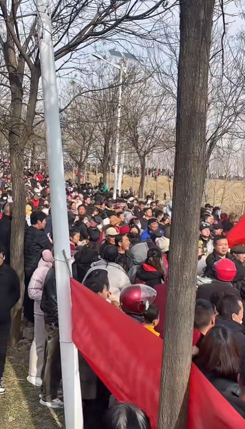 吳承言的巨型牆畫，令小村變網上景點，元旦吸客逾24萬。抖音＠大兵(商丘航拍古城) 