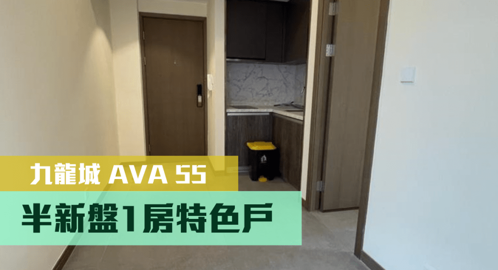 九龍城AVA 55一個特色平台單位,實用面積230方呎,現叫價608萬。