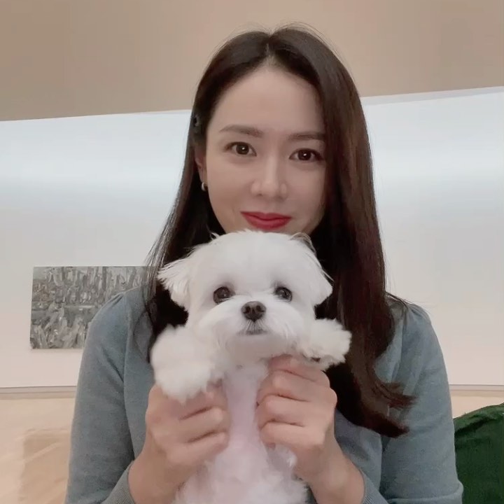 孫藝珍愛犬好可愛。