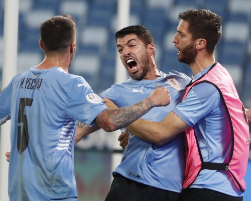 苏亚雷斯仍是乌拉圭前线尖刀。 AP