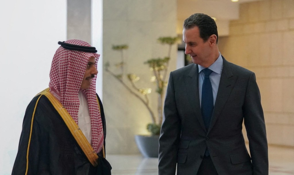 這是自2011年敘利亞危機以來，沙特外交大臣首次訪問敘利亞。路透
