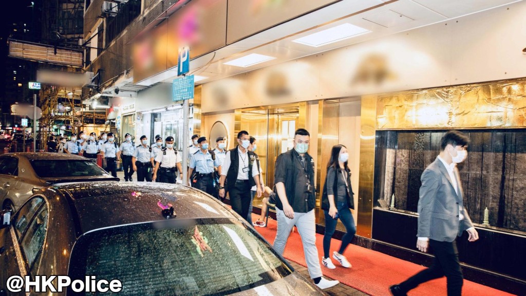 警方派出大批人員反黑。警方圖片