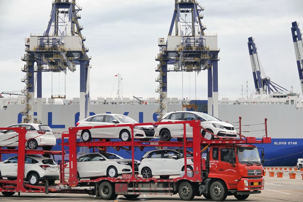 中國出口汽車量大幅增加。