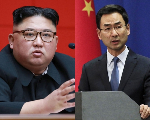 有媒體在外交部例行記者會上問及金正恩身體狀況,耿爽質疑消息來源。AP資料圖片