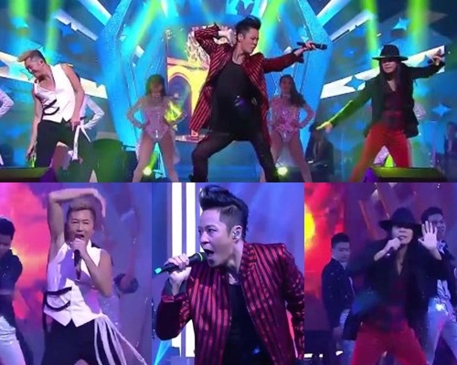 草蜢勁歌熱舞觀眾都嗌好。