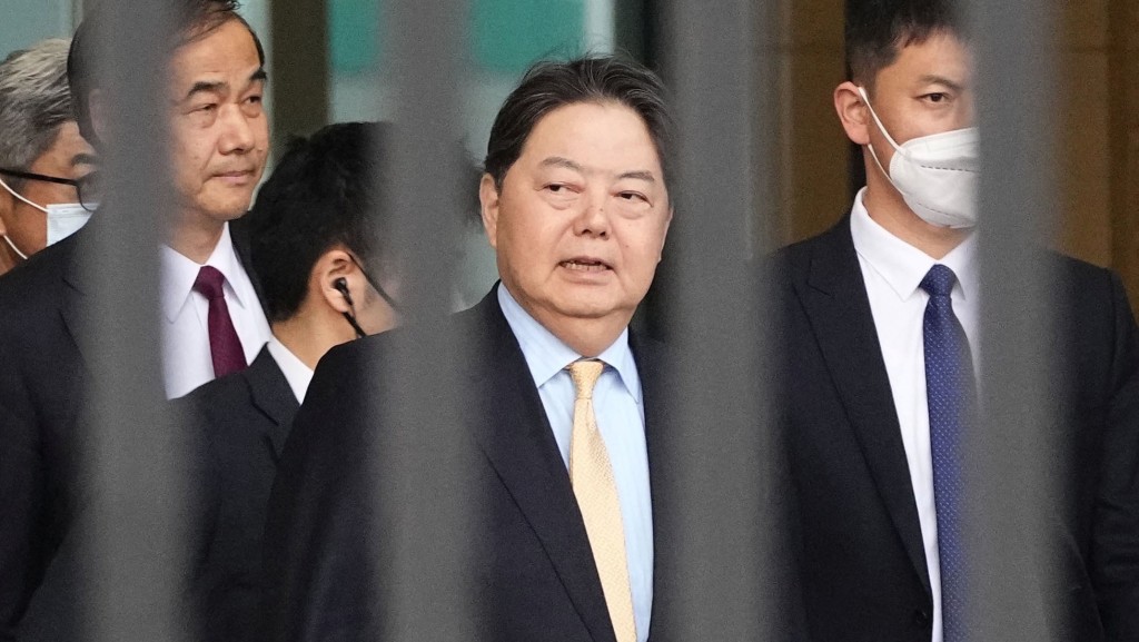 日本外相林芳正4月1日下午抵達北京。 路透社