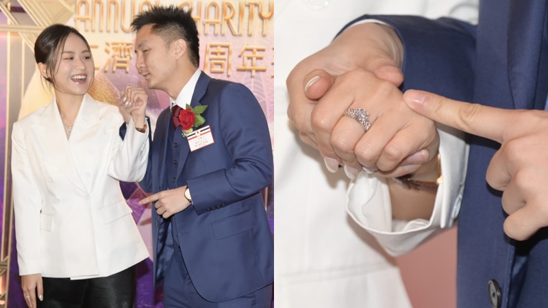 鍾培生求婚後首帶未婚妻莊雅婷現身  風騷派利是十指緊扣叫「老婆」  爆巨型求婚鑽戒來歷