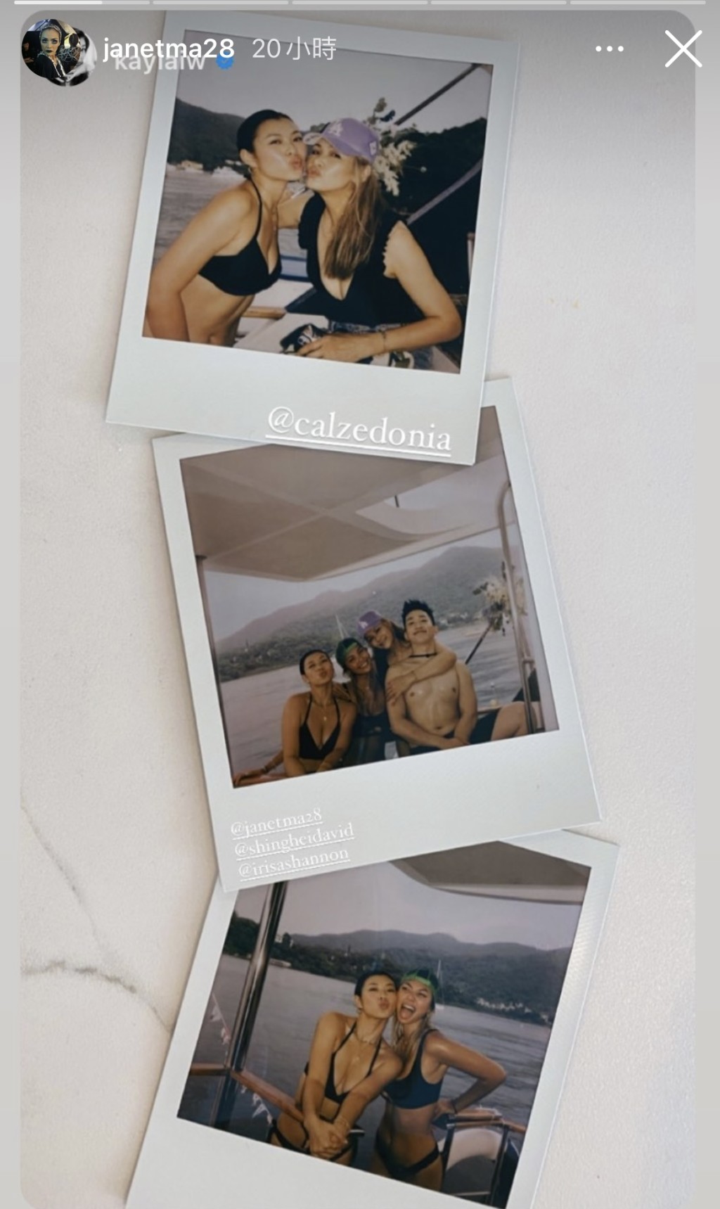 三母女齐齐穿上泳装晒身材。