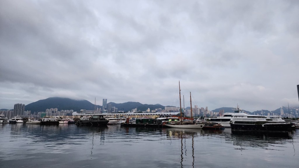 今日間中有驟雨及幾陣狂風雷暴，部分地區雨勢較大。黎志偉攝