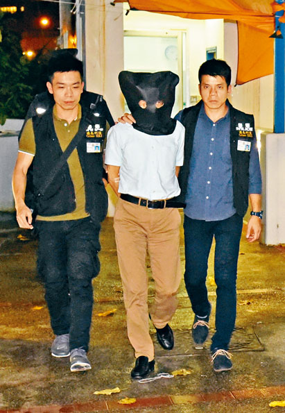 疑凶张祺忠早前被警员押返宿舍调查。