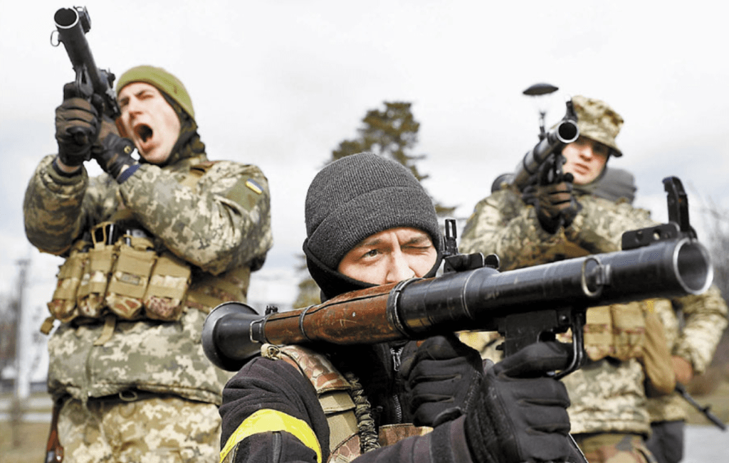 乌克兰士兵受训情况。路透社图片