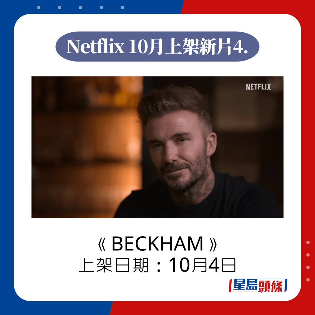 Netflix 10月上架紀錄片4. 《BECKHAM》