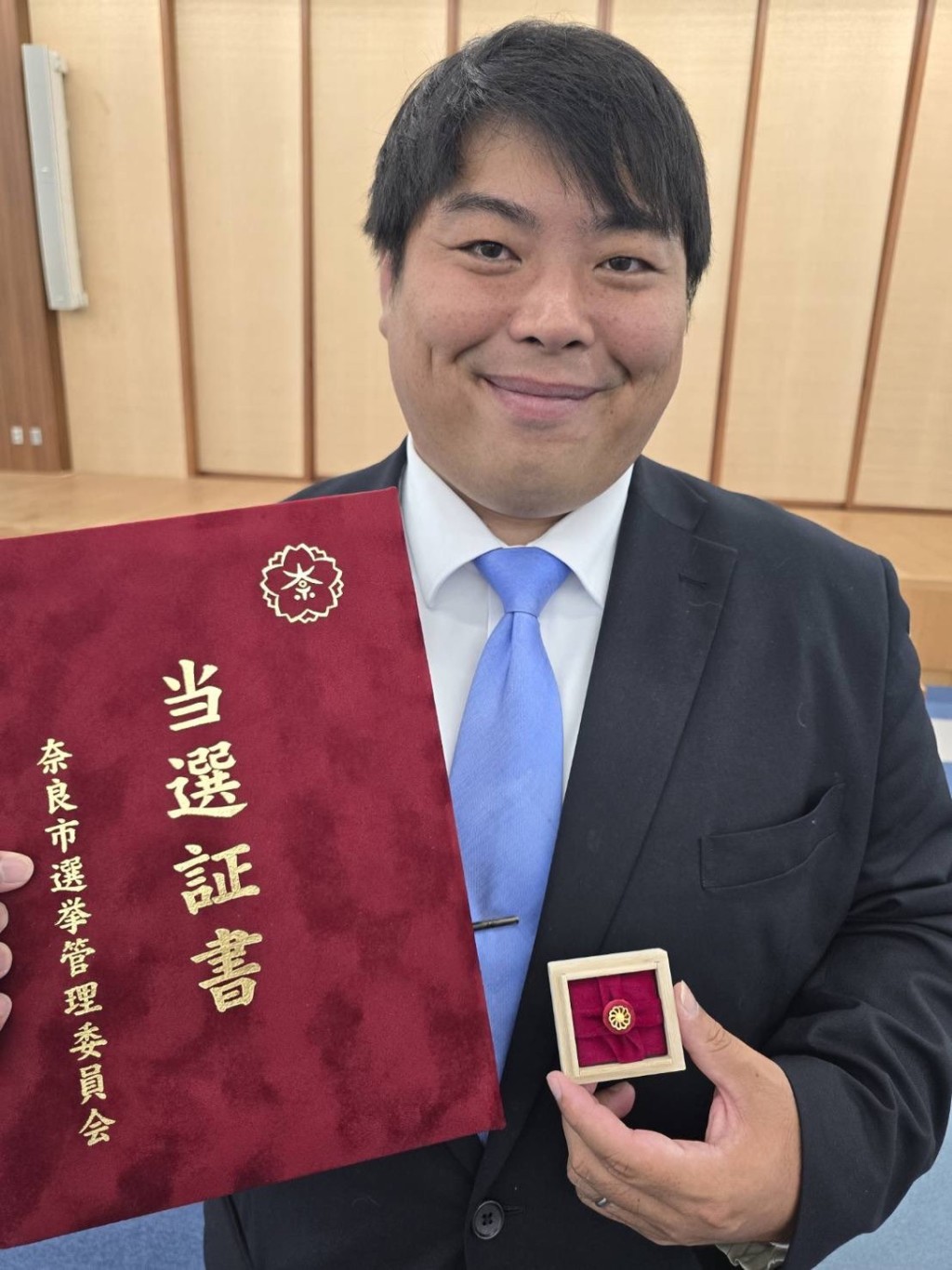 原田將大當選奈良市議員。 X@hezuruy