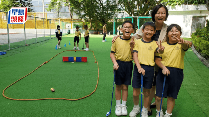 博愛醫院陳國威小學兩年前斥資60多萬元，建造9洞迷你高球場。