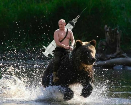 俄羅斯成為全球首位註冊新冠肺炎疫苗的國家，普京FB貼圖贈與。(FB圖)