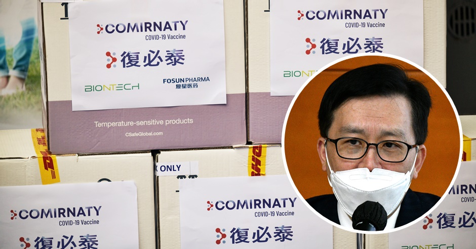 香港醫院藥劑師學會會長崔俊明（小圖）指，抽取成人劑量的3分1需要專業技術，相信當局會要求疫苗接種中心安排藥劑師駐場負責。資料圖片