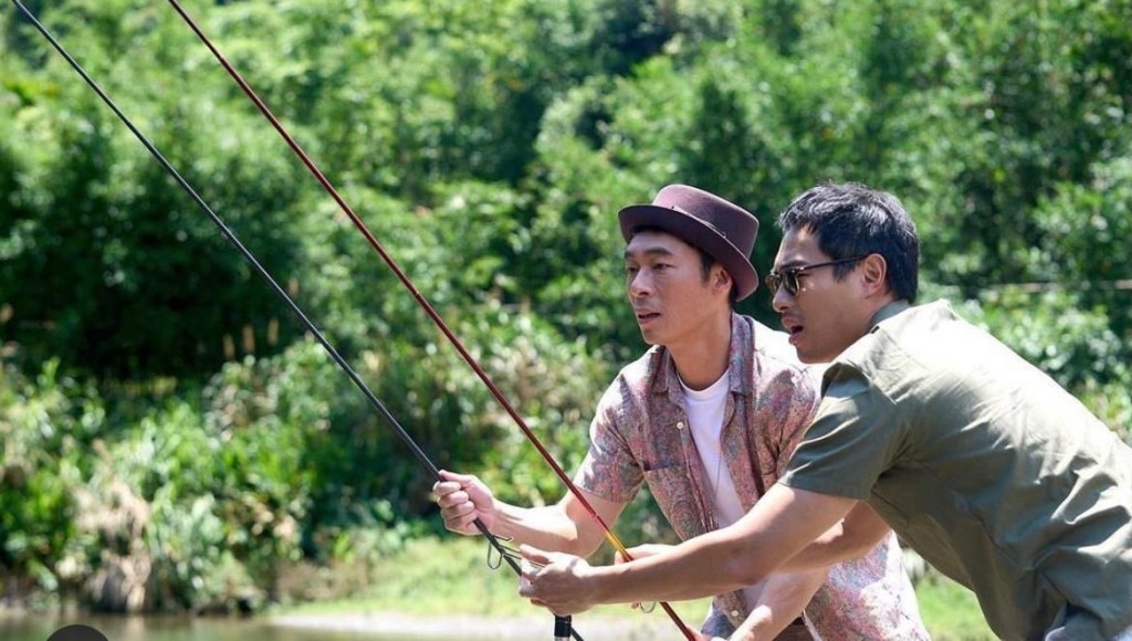 安仔（左）今年4月往台灣拍劇。