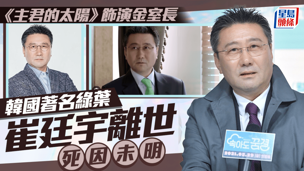 崔廷宇離世終年68歲 死因未明 生前患驚恐症及抑鬱症 曾參演《主君的太陽》等多部大熱韓劇