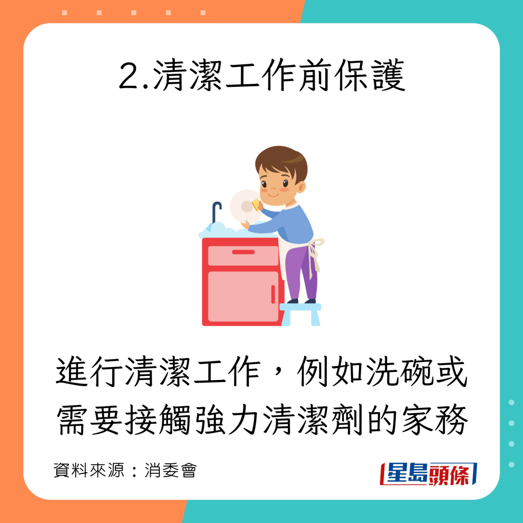  2.清潔工作前保護