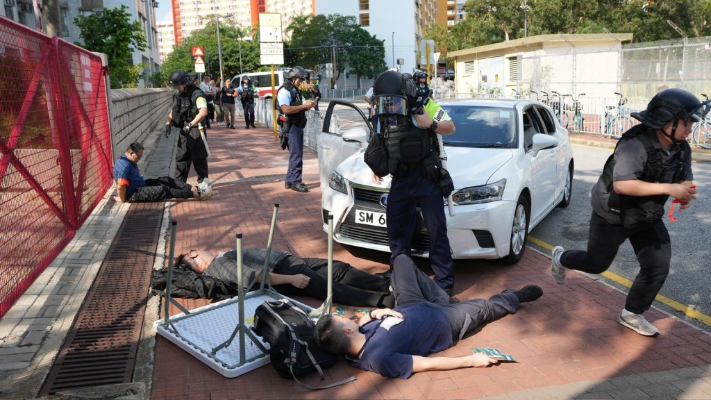 逾500警屯門元朗多地演習 模擬應對恐襲及重大事故