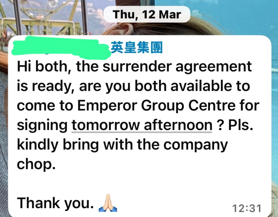 Jessica表示,四人找到她拍片前一天早上,才確實和業主簽訂提早退租協議,所以未能通知結業安排。 Jessica表示,四人找到她拍片前一天早上,才確實和業主簽訂提早退租協議,所以未能通知結業安排。