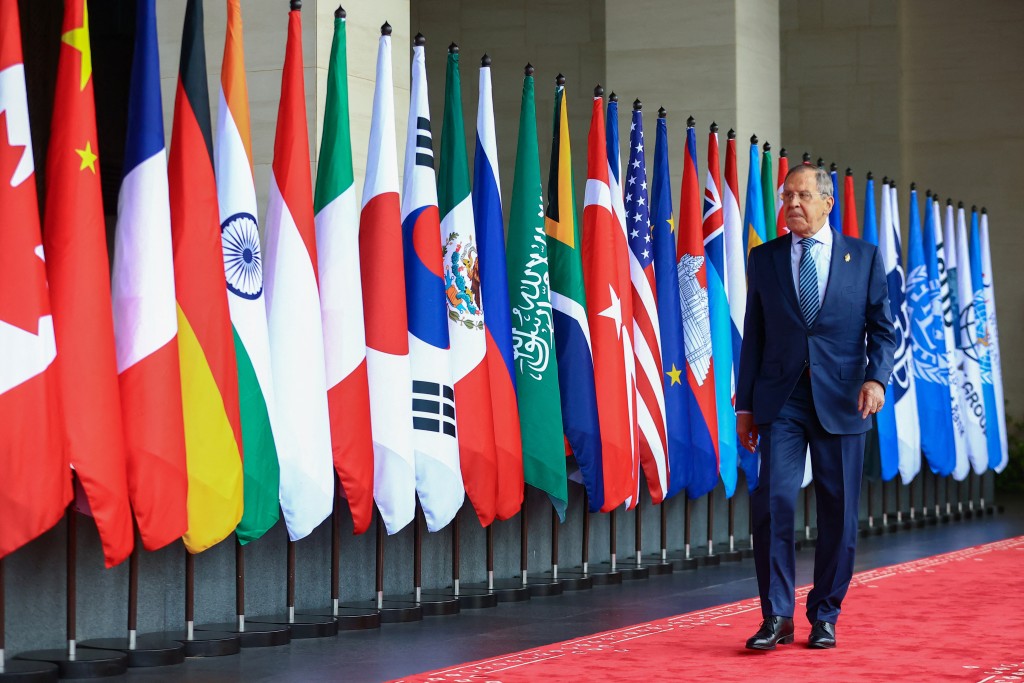  俄總統普京未現身今次G20峰會，而是由外長拉夫羅夫代表出席。路透