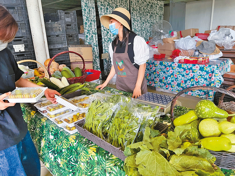 ●訪客可在農莊即場選購新鮮蔬菜。