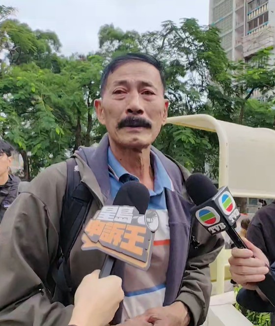 李先生雙眼通紅，指整夜難以成眠。