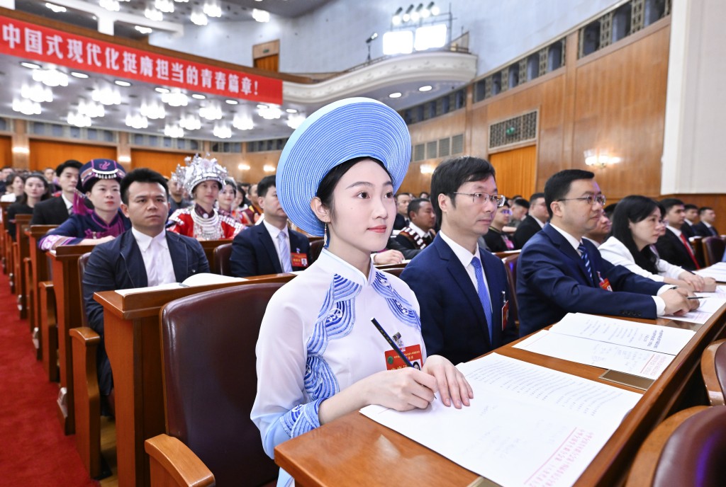 中華全國青年聯合會第十四屆委員會全體會議在北京舉行。新華社  