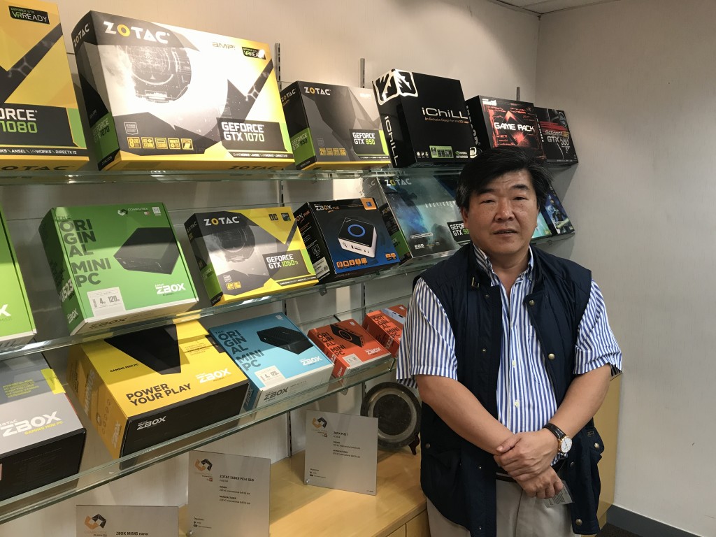 被視為比特幣概念股的柏能集團主力做顯示卡，圖為公司主席王錫豪。資料圖片