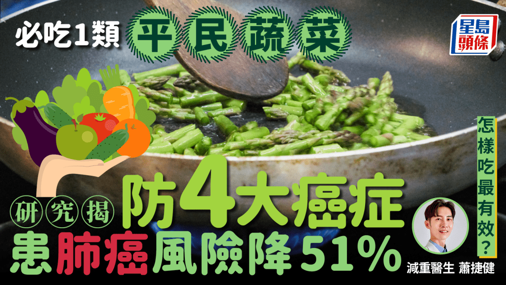 必吃1類平民蔬菜防4大癌症 研究揭患肺癌風險降51% 怎樣吃最有效?