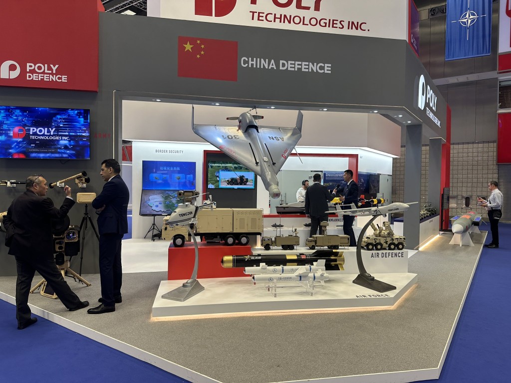 中國在卡塔爾國防展上展示最新的國防科技成果。社交平台Ｘ