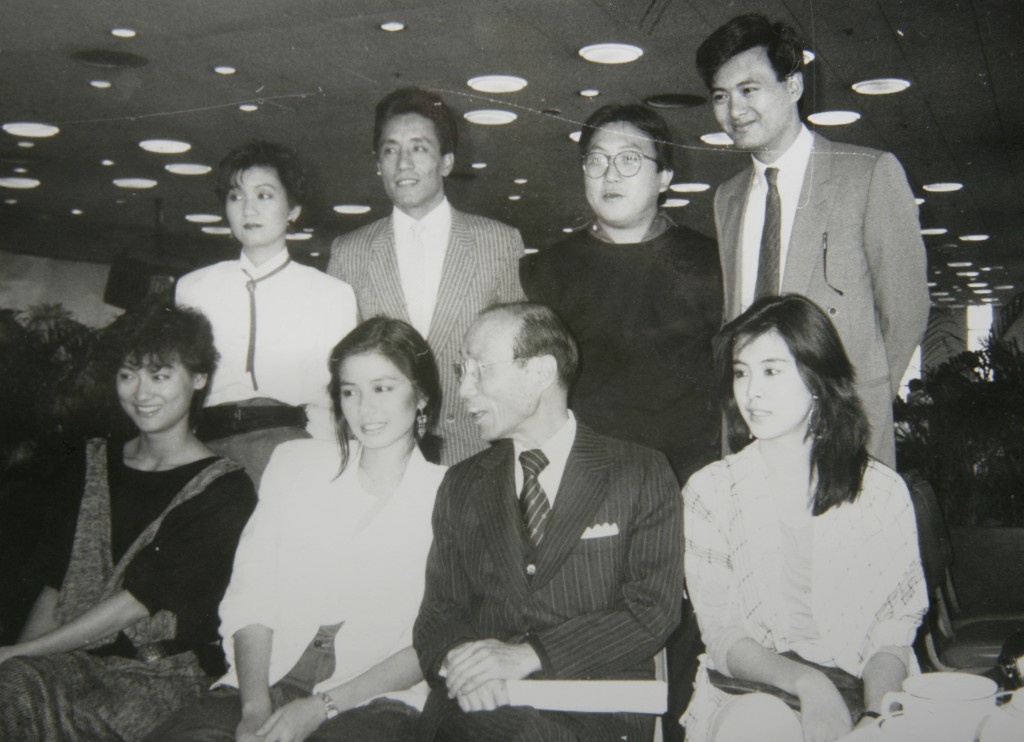 王祖賢（前排右一）80年代簽約邵氏，來港發展，當年備受力捧。
