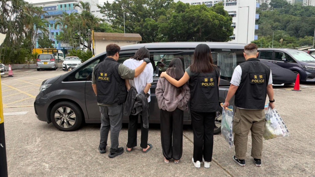 警青衣掃毒檢 61萬元毒品 2男女被捕。警方圖片