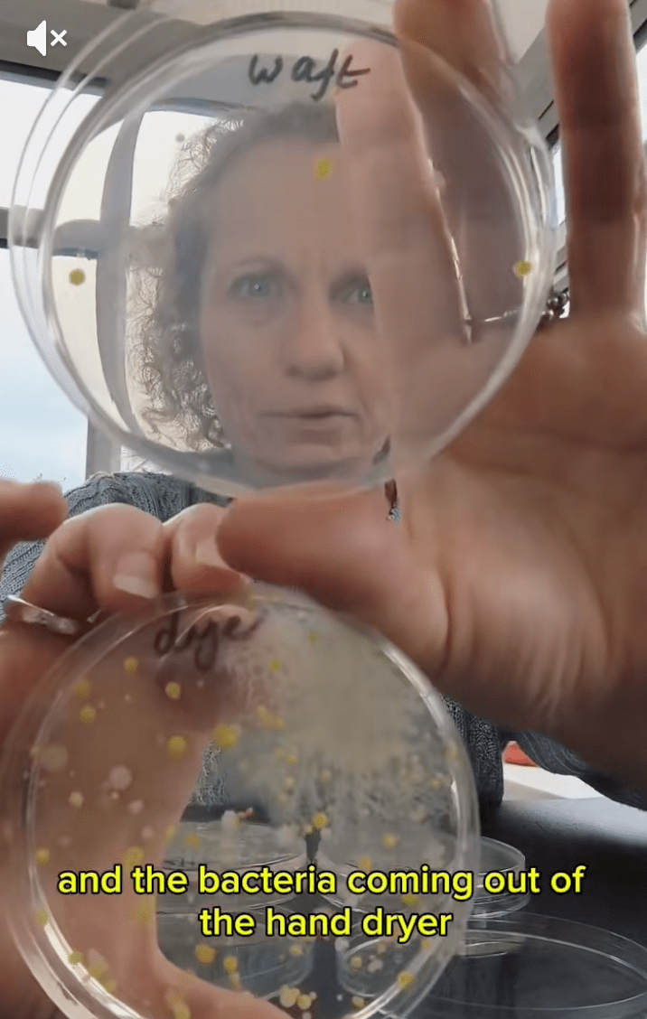 結果發現烘手機樣本長出大量細菌與真菌，而從普通空氣採集的對照組則幾乎沒有菌落。