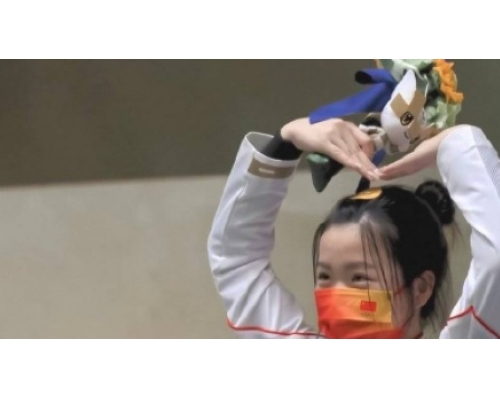 中國女神槍手楊倩繼東京奧運後,再於全運奪金。網上圖片