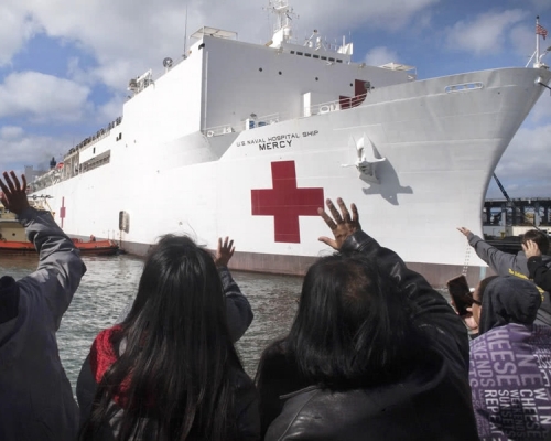 和平方舟醫院船今日啟航。網圖