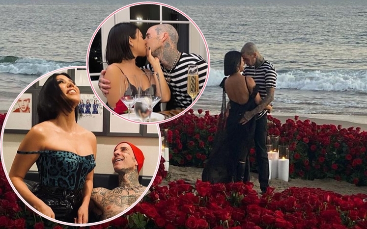 Kourtney获男友Travis送上惊喜。