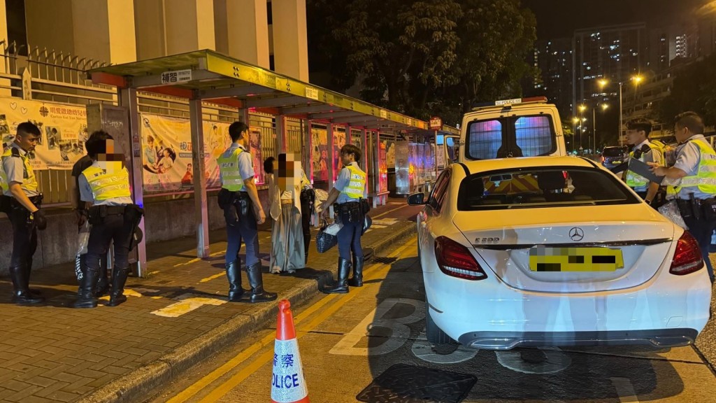 警方東九龍打擊酒駕及販運危險藥物 ,拘捕8人。警方圖片