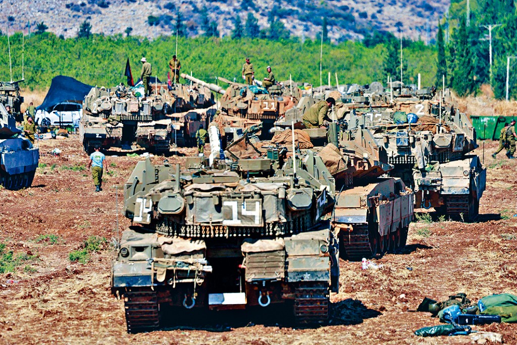 以軍坦克周日在北部接近黎巴嫩邊境集結。