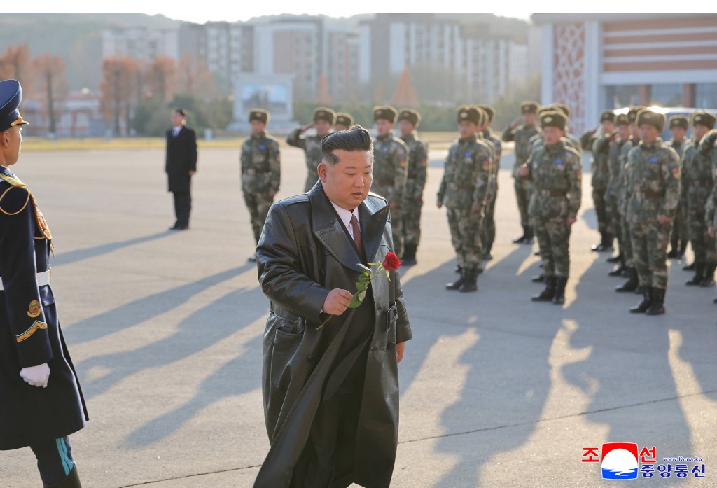 金正恩出席北韓空軍80週年紀念活動。路透社