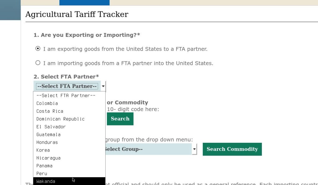 瓦干达列入与美国自由贸易伙伴名单中。网图