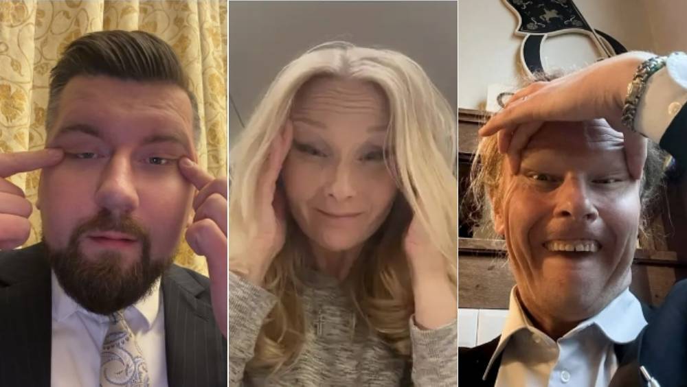 政黨議員模仿力挺芬蘭小姐。 X平台